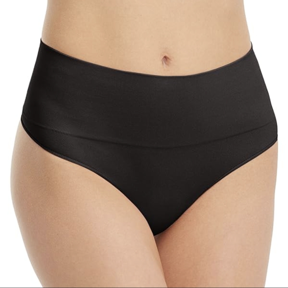 Spanx Black Thong Ecocare Seamless Pantie Everyday Wear Size  Small